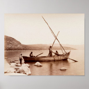 Fishermen on the Sea of Galilee Poster