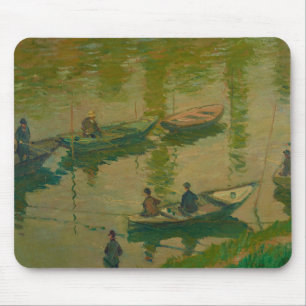 Fishermen on the Seine at Poissy - Claude Monet - Mouse Pad