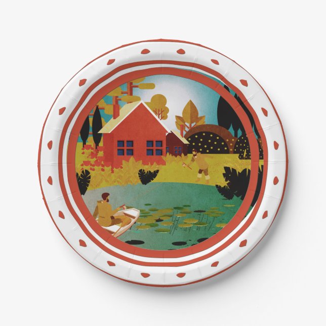 fishermen paper plate (Front)