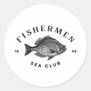 Fishermen Sea Club Classic Round Sticker