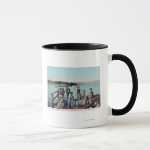 Fishermen Showing the Day's Catch Mug