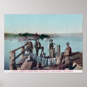 Fishermen Showing the Day's Catch Poster