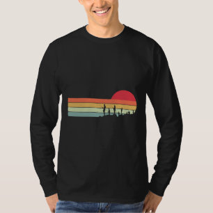 Fishers Fishing On Lake Retro Style T-Shirt