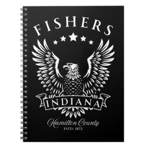 Fishers Hamilton County Indiana Vintage Eagle Notebook
