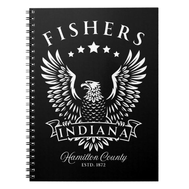Fishers Hamilton County Indiana Vintage Eagle Notebook (Front)