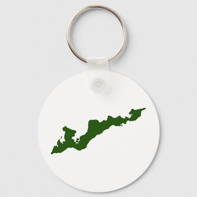 Fishers Island Keychain - Green (Front)