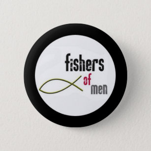fishers of men 6 cm round badge