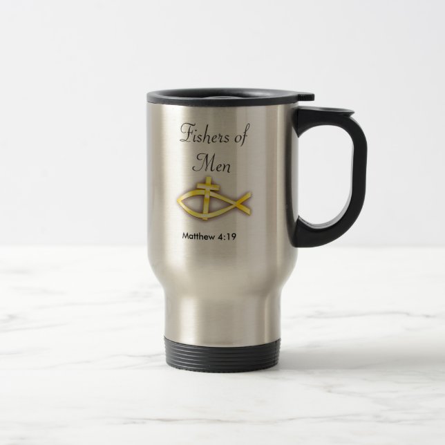Fishers of men bible quote Customise it Travel Mug (Right)