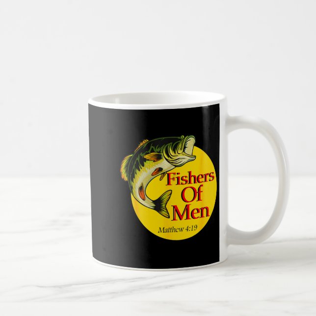 Fishers Of Men Christian Matthew 4-19 Bible Fishin Coffee Mug (Right)
