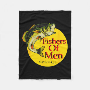 Fishers Of Men Christian Matthew 4-19 Bible Fishin Fleece Blanket