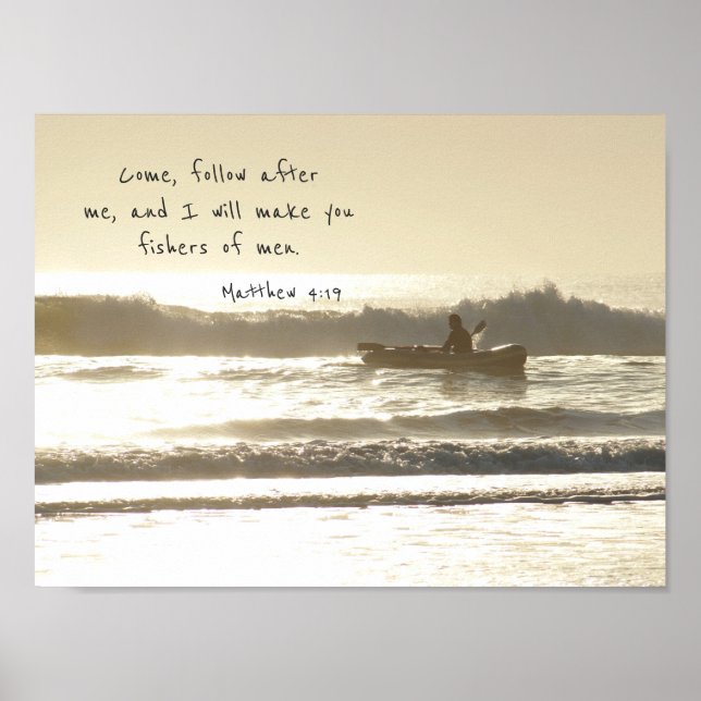 Fishers of Men Fisherman & Boat Poster (Front)