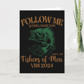 Fishers Of Men Matt 419 Vbs 2024 Retro Christian F Card