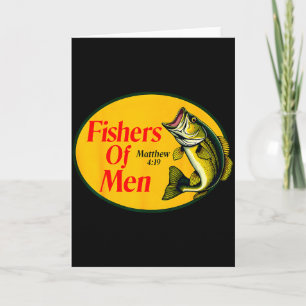 Fishers Of Men Matthew 4_19 Christian Fishing Bibl Card