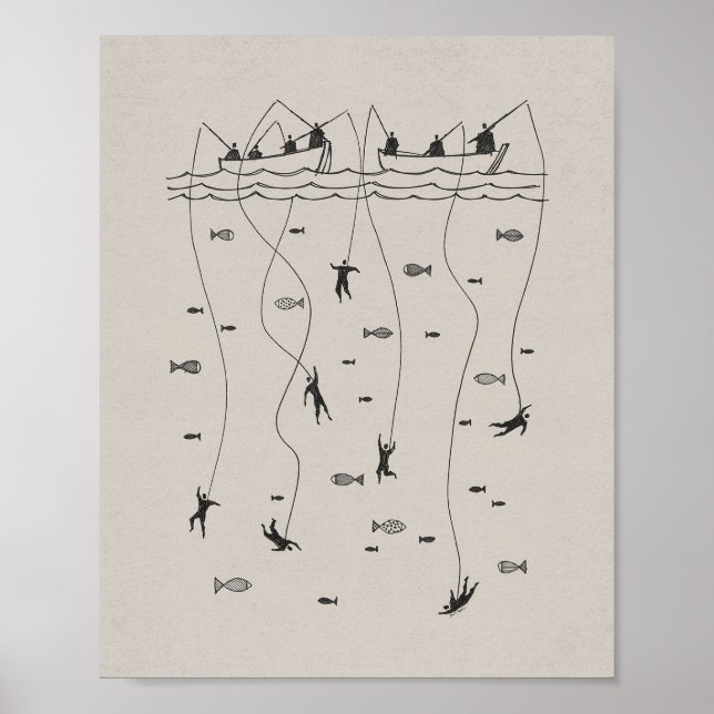 Fishers of Men - Matthew 4:19 Jesus Poster (Front)