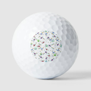 Fishes and Plants in Pond Golf Balls