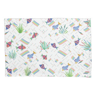 Fishes and Plants in Pond Pillowcase