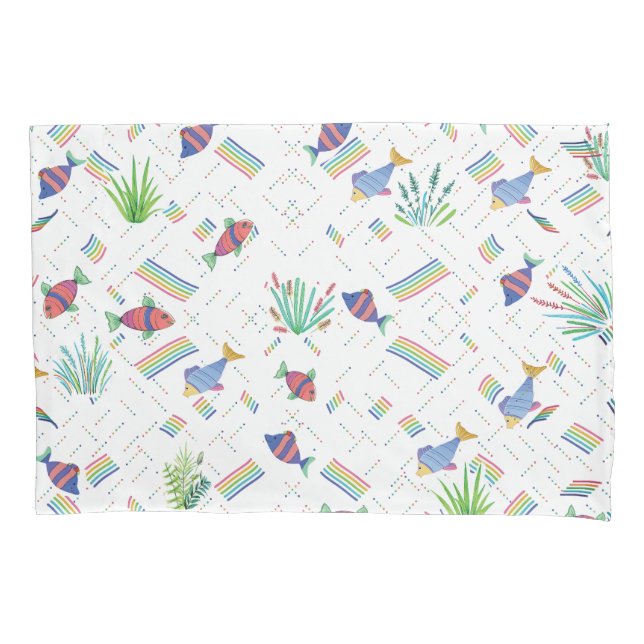 Fishes and Plants in Pond Pillowcase (Front)