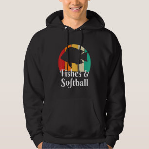 Fishes And Softball Hoodie