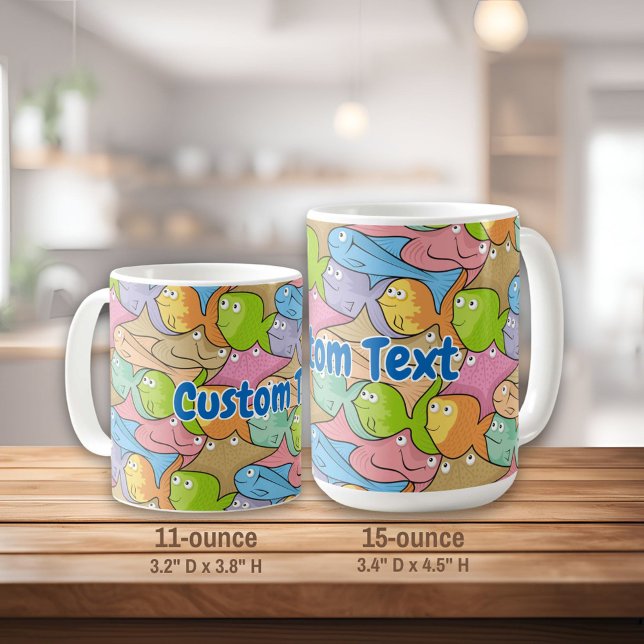 Fishes cartoon coffee mug (Creator Uploaded)