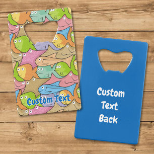 Fishes cartoon credit card bottle opener