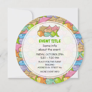 Fishes Cartoon Invitation