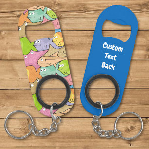 Fishes cartoon keychain bottle opener