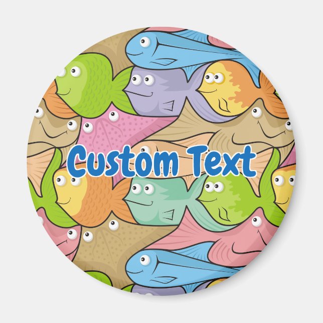 Fishes cartoon magnet (Front)
