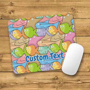 Fishes cartoon mouse pad