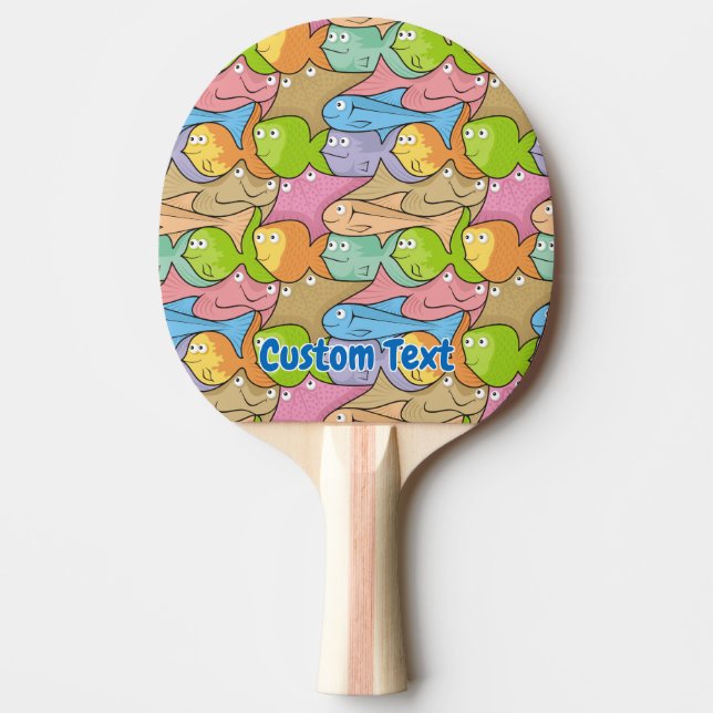 Fishes cartoon ping pong paddle (Front)