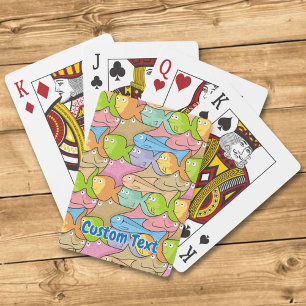 Fishes cartoon playing cards
