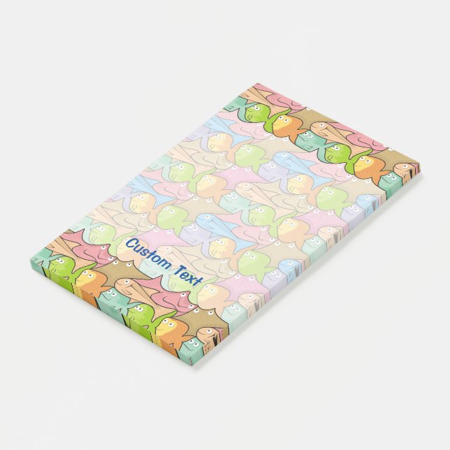 Fishes Cartoon Post-it Notes (Angled)