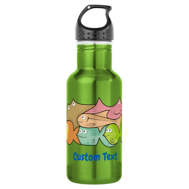 Fishes cartoon water bottle (Front)
