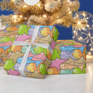 Fishes Cartoon Wrapping Paper