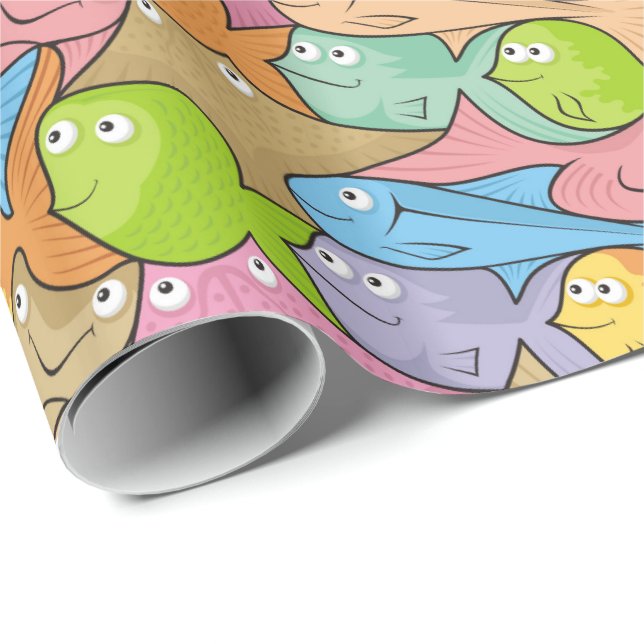 Fishes cartoon wrapping paper (Roll Corner)