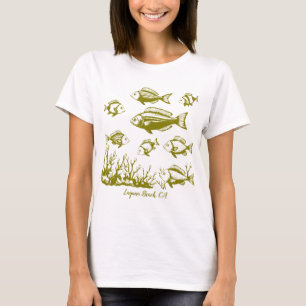 Fishes Green Graphic T-Shirt