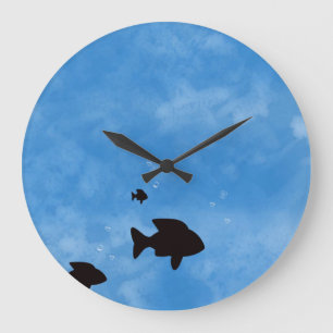 Fishes in the Deep Blue Sea Wall Clock