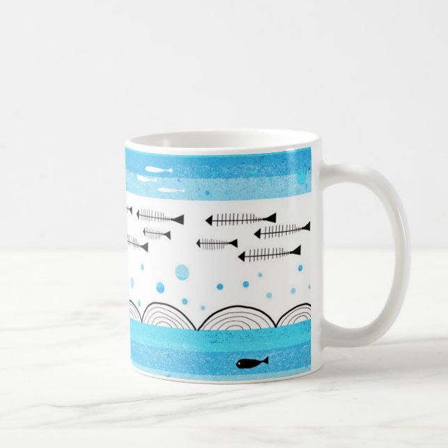 Fishes in the sea coffee mug (Right)