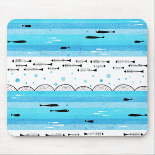 Fishes in the sea mouse pad