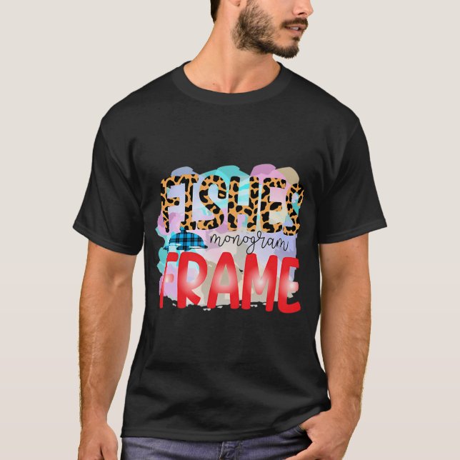 Fishes Monogram Frame T-Shirt (Front)