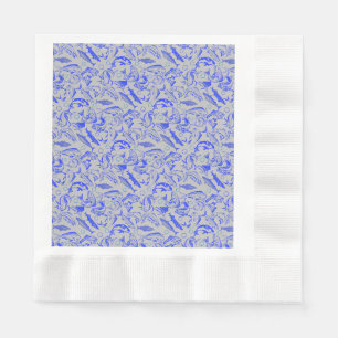 Fishes pattern blue 10.b Lgrey BG Napkin