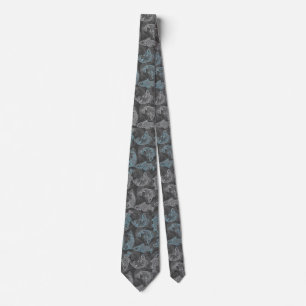 Fishes pattern Work 01.b DGrey Tie