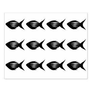 Fishes Rubber Stamp