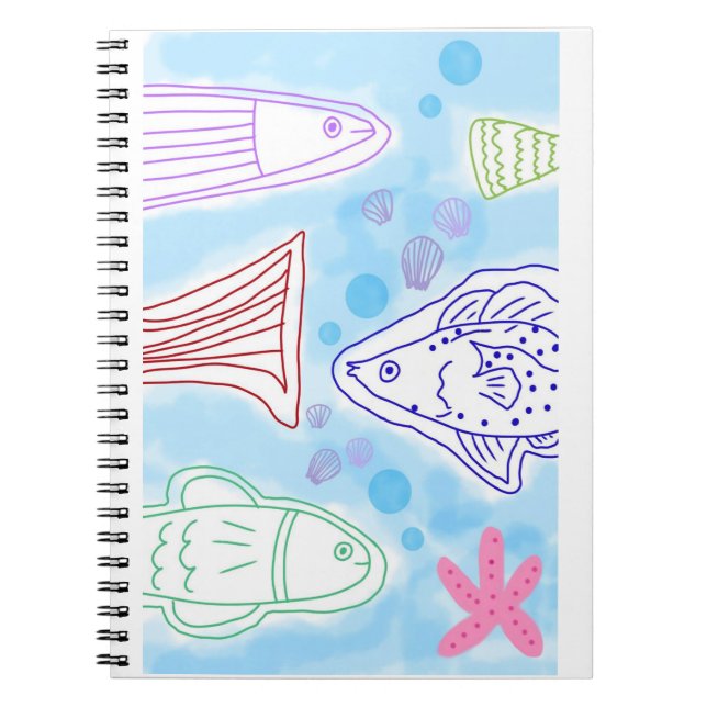 Fishes seaside art notebook (Front)