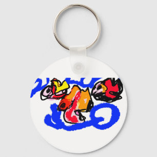 Fishes summer key ring
