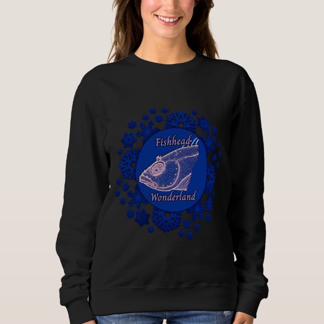 Fishhead Snowflake Wonderland Sweatshirt (Front)