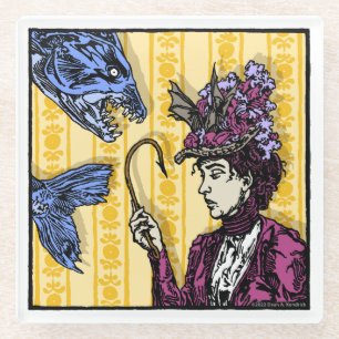 Fishhook - Pop Goth Nightmare Surreal Art Glass Coaster
