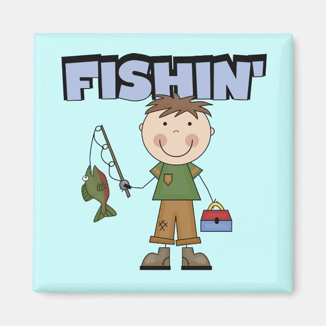 Fishin' Boy Tshirts and Gifts Magnet (Front)