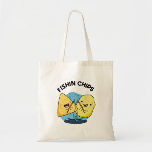Fishin chips Funny Food Pun  Tote Bag
