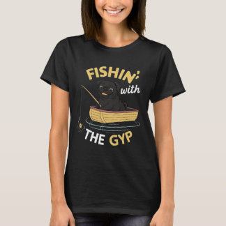 Fishin' With The Gyp Pug On Boat Fishing  T-Shirt
