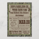 Fishing 16th Birthday Invitation with Camo<br><div class="desc">Fishing 16th Birthday Invitation with Camo background.  Throwing a birthday party for a fisherman?  These are the perfect invites!  Feature fish and Fishing rod and hooks.</div>